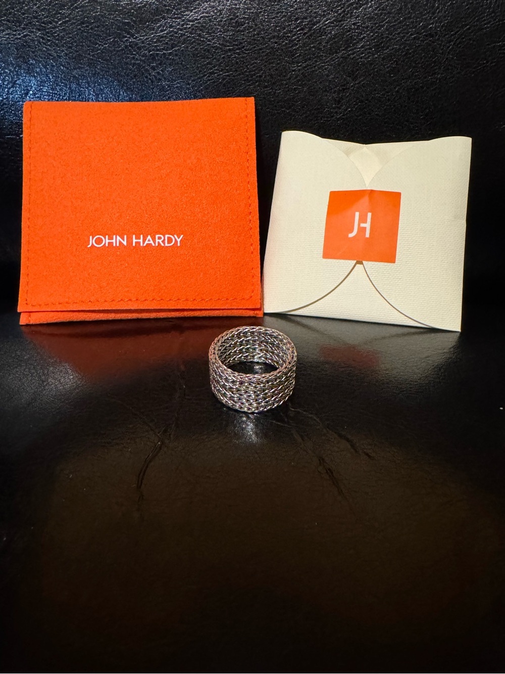 John Hardy NWT authentic Icon Link Chain Ring, Sterling Silver, 12MM size 9